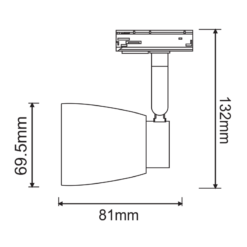^TRACK SPOT GU10 3C WHITE No40 ACA – TS40GU3CW