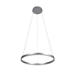 Inlight Κρεμαστό φωτιστικό LED 36W 3CCT (by switch on base) D:80cm (6095-AB-Silver)