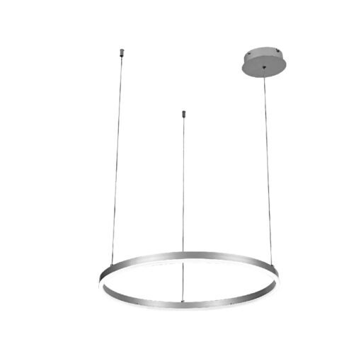 Inlight Κρεμαστό φωτιστικό LED 45W 3CCT (by switch on base) D:100cm (6095-AA-Silver)