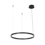 Inlight Κρεμαστό φωτιστικό LED 36W 3CCT (by switch on base) D:80cm (6095-AB-Black)