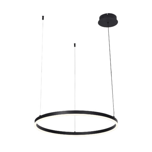Inlight Κρεμαστό φωτιστικό LED 36W 3CCT (by switch on base) D:80cm (6095-AB-Black)