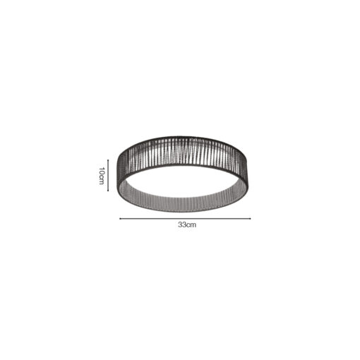 Inlight Πλαφονιέρα οροφής LED 24W 3CCT (by switch on base) από σχοινί και ακρυλικό D:33cm (42039-C)
