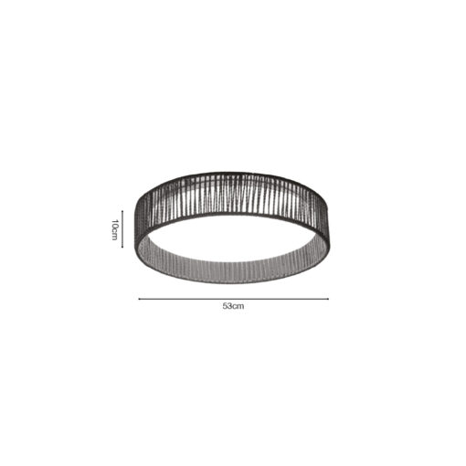 Inlight Πλαφονιέρα οροφής LED 45W 3CCT (by switch on base) από σχοινί και ακρυλικό D:53cm (42039-A)