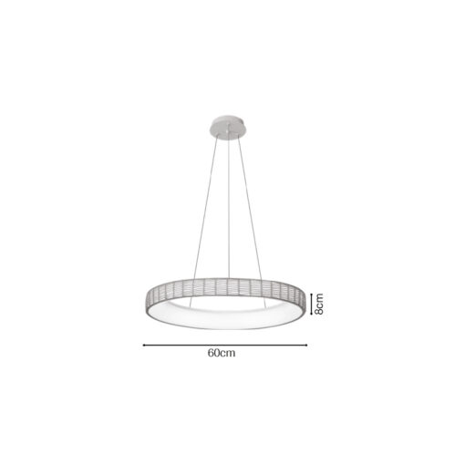 Inlight Κρεμαστό Φωτιστικό LED από σχοινί 3CCT, 32W  D:60x8cm (42041)