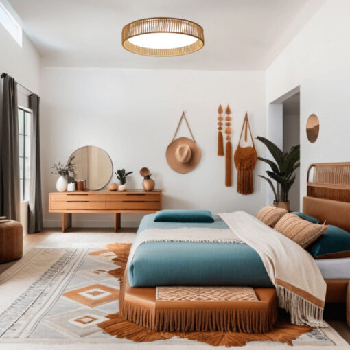 Inlight Πλαφονιέρα οροφής LED 45W 3CCT (by switch on base) από σχοινί και ακρυλικό D:53cm (42039-A)