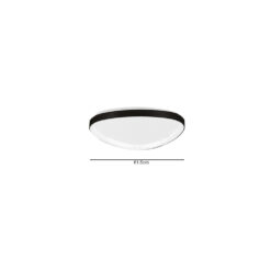 Inlight Πλαφονιέρα οροφής LED 25W 3CCT από μαύρο μέταλλο και ακρυλικό D:61,5x5cm (42043-Black)