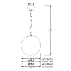 ΜΠΑΛΑ Φ25 ΟΠΑΛ LUNA ACA – V2010C250W