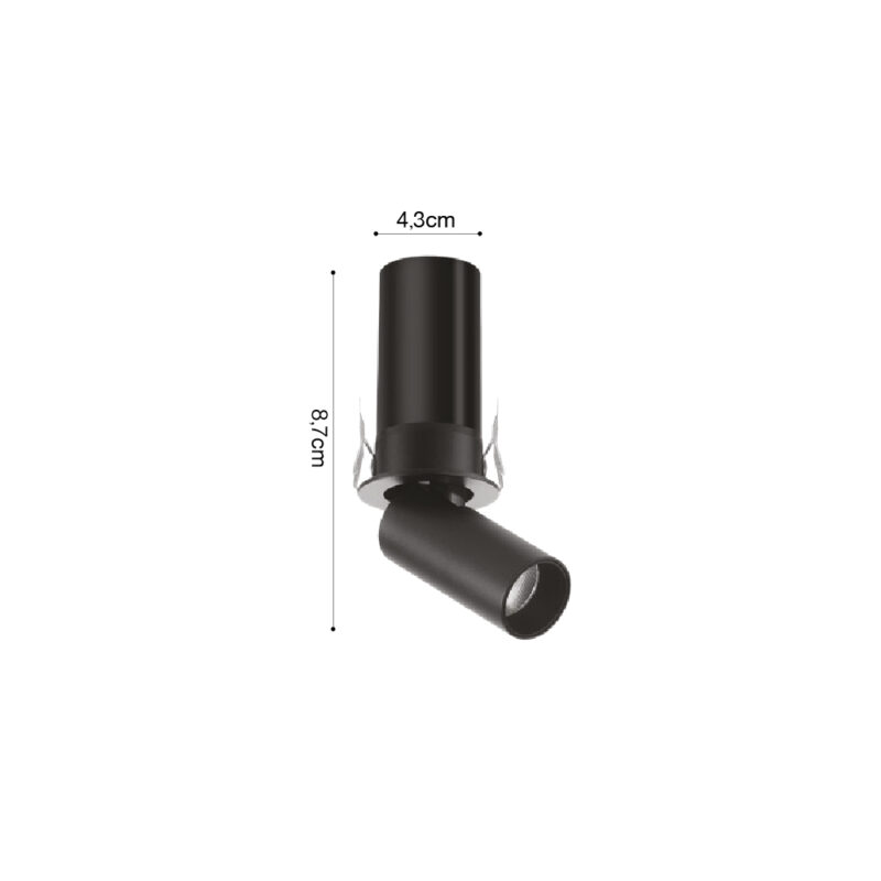 Inlight Downlight σποτ 5W 3CCT σε μαύρη απόχρωση (X00170B)