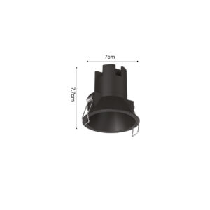 Inlight Downlight σποτ 7W 3CCT σε μαύρη απόχρωση (X00240B)