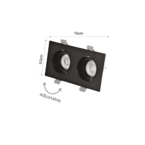 Inlight Downlight σποτ GU10 σε μαύρη απόχρωση (X00330B)