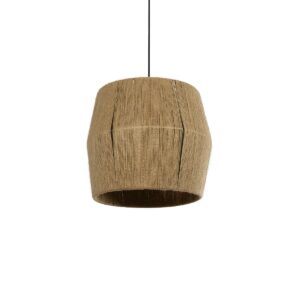 GLOBOSTAR® CONE 205-0057 Boho Κρεμαστό Φωτιστικό Οροφής με Ντουί 1 x E27 AC 220-240V IP20 – Μπεζ – M38 x Π38 x Υ34cm