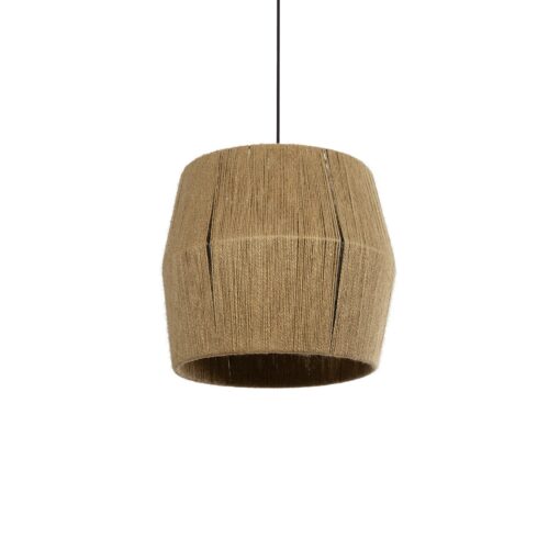 GLOBOSTAR® CONE 205-0057 Boho Κρεμαστό Φωτιστικό Οροφής με Ντουί 1 x E27 AC 220-240V IP20 – Μπεζ – M38 x Π38 x Υ34cm