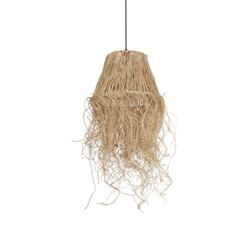 GLOBOSTAR® HERBE 205-0073 Boho Κρεμαστό Φωτιστικό Οροφής με Ντουί 1 x E27 AC 220-240V IP20 – Μπεζ – M30 x Π30 x Υ40cm