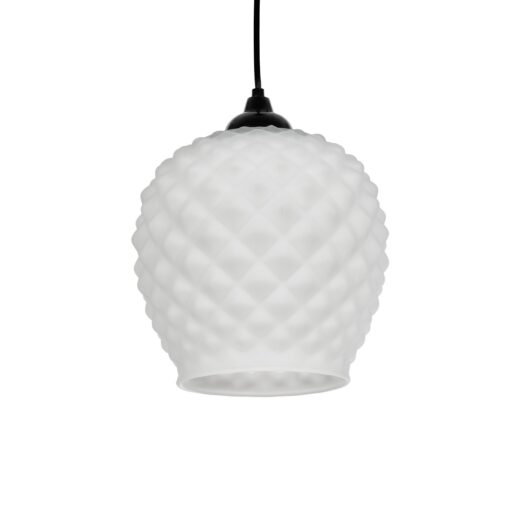 GLOBOSTAR® KEGEL 206-0005 Μοντέρνο Κρεμαστό Φωτιστικό Οροφής με Ντουί 1 x E27 AC 220-240V IP20 – Λευκό – Μ19 x Π19 x Υ19cm