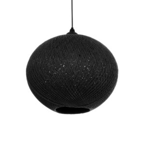 GLOBOSTAR® SOLEI 205-0004 Boho Κρεμαστό Φωτιστικό Οροφής με Ντουί 1 x E27 AC 220-240V IP20 – Μαύρο – M40 x Π40 x Υ36cm