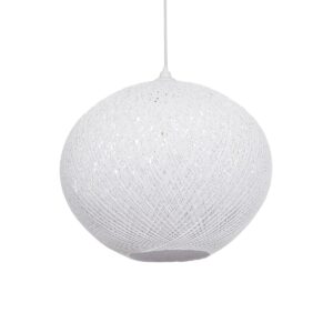 GLOBOSTAR® SOLEI 205-0007 Boho Κρεμαστό Φωτιστικό Οροφής με Ντουί 1 x E27 AC 220-240V IP20 – Λευκό – M40 x Π40 x Υ36cm