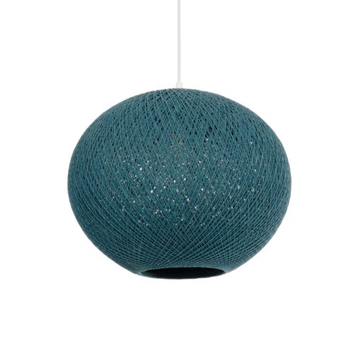 GLOBOSTAR® SOLEI 205-0010 Boho Κρεμαστό Φωτιστικό Οροφής με Ντουί 1 x E27 AC 220-240V IP20 – Τιρκουάζ – M40 x Π40 x Υ36cm