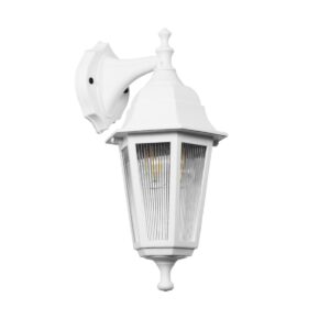 GLOBOSTAR® VITRO 203-0201 Vintage Φωτιστικό Τοίχου – Απλίκα με Ντουί 1 x E27 AC 220-240V IP44 – Λευκό – Μ17 x Π20 x Υ36cm