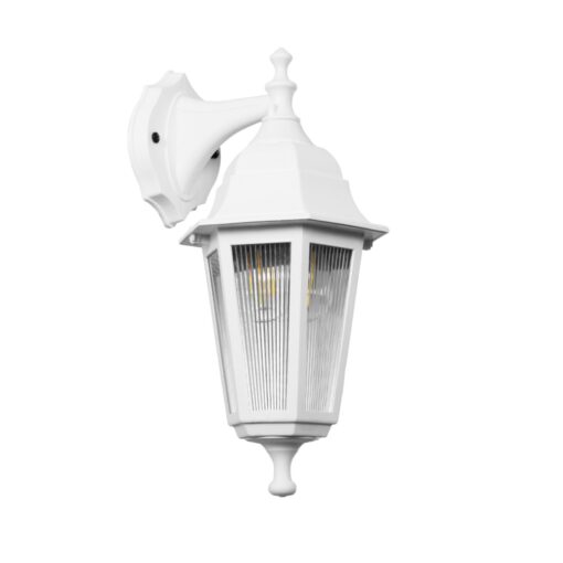 GLOBOSTAR® VITRO 203-0201 Vintage Φωτιστικό Τοίχου – Απλίκα με Ντουί 1 x E27 AC 220-240V IP44 – Λευκό – Μ17 x Π20 x Υ36cm