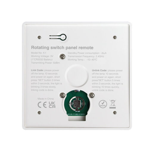 MiBoxer K1 Περιστροφικό Τηλεχειριστήριο RF Επίτοιχο 1 Ζώνης για Μονόχρωμες + CCT Ταινίες ACA – A-K1-B