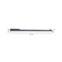 Inlight Γραμμικό φωτιστικό LED 20W  3000Κ-6000Κ για ultra thin ράγα σε μαύρη απόχρωση D:61,5cmX2.4cm (TUS06205-Black)