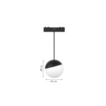 Inlight Κρεμαστό Φωτιστικό LED 6W 3CCT για Ultra-Thin μαγνητική ράγα σε μαύρη απόχρωση D:10X10cm (TMU0200-Black)