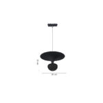 Inlight Κρεμαστό Φωτιστικό LED 5W 3CCT για Ultra-Thin μαγνητική ράγα σε μαύρη απόχρωση D:23X20cm (TMU0240-Black)