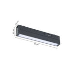 Inlight Γραμμικό φωτιστικό LED 20W 3CCT για ultra thin ράγα σε λευκή απόχρωση D:62X2,6X4,8cm (TMU0170-White)