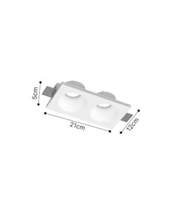 Inlight Χωνευτό σποτ από γύψο 2XGU10 D:21cm (Χ0015-WH)