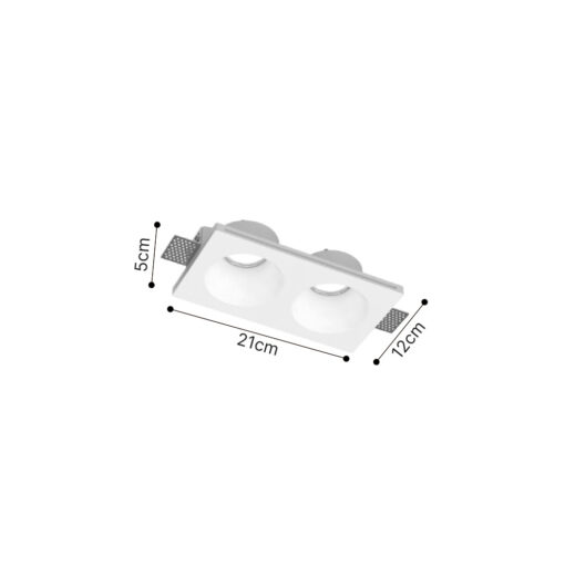 Inlight Χωνευτό σποτ από γύψο 2XGU10 D:21cm (Χ0015-WH)