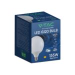 22W LED Bulb E27 G120 Plastic CREE CHIP 6400K V-TAC – 21200236