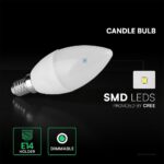 LED Κεράκι E14 5.5W 470 lm 4000K Dimmable CREE Chip V-TAC 2120186-6