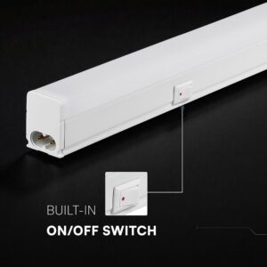 LED Φωτιστικό Πάγκου/Κουζίνας με Διακόπτη T5 120cm 16W V-TAC Cree Chip 1600lm Ψυχρό Λευκό 6500K 6yrs Wty- 216976