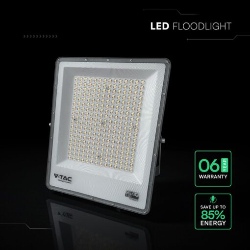 LED Προβολέας 200W Αδιάβροχος IP65 V-TAC Cree Chip Μαύρος 16450lm CCT 6yrs Wty – 240706