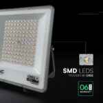 LED Προβολέας 100W Αδιάβροχος IP65 V-TAC Cree Chip Μαύρος 8150lm CCT 6yrs Wty – 240716