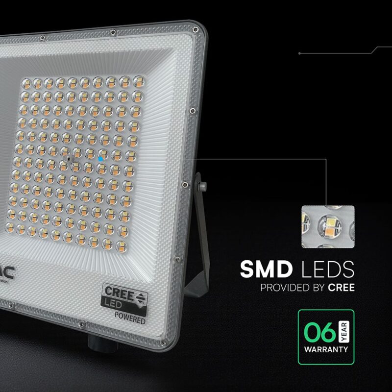 LED Προβολέας 100W Αδιάβροχος IP65 V-TAC Cree Chip Μαύρος 8150lm CCT 6yrs Wty – 240716