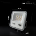 LED Προβολέας 10W Αδιάβροχος IP65 V-TAC Cree Chip Μαύρος 730lm CCT 6yrs Wty – 240726