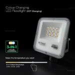 LED Προβολέας 10W Αδιάβροχος IP65 V-TAC Cree Chip Μαύρος 730lm CCT 6yrs Wty – 240726