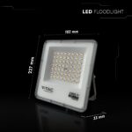 LED Προβολέας 50W Αδιάβροχος IP65 V-TAC Cree Chip Μαύρος 4000lm CCT 6yrs Wty – 240736