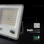 LED Προβολέας 50W Αδιάβροχος IP65 V-TAC Cree Chip Μαύρος 4000lm CCT 6yrs Wty – 240736