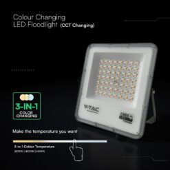 LED Προβολέας 50W Αδιάβροχος IP65 V-TAC Cree Chip Μαύρος 4000lm CCT 6yrs Wty – 240736