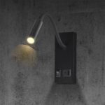 LED Φωτιστικό Ανάγνωσης Κρεβατιού Μαύρο V-TAC Cree Chip με Type-C Θύρα Φόρτισης 3000K V-TAC – 241516