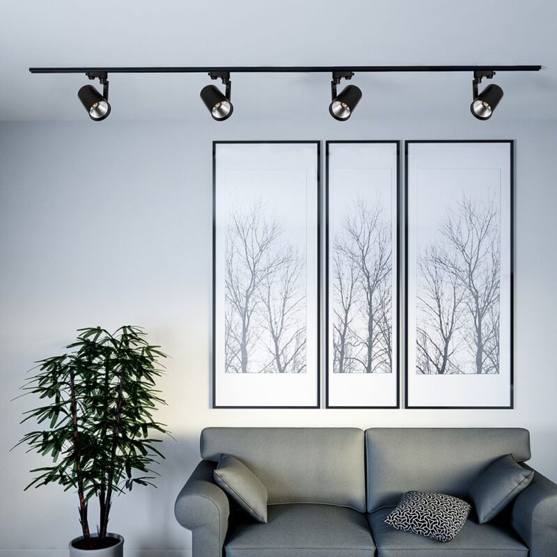 20W LED COB Σποτ Ράγας 4 Καλωδίων V-TAC Cree Chip 1620lm 3000K Μαύρο 6yrs Wty V-TAC 241546