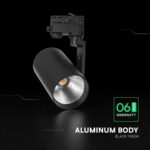 20W LED COB Σποτ Ράγας 4 Καλωδίων V-TAC Cree Chip 1620lm 3000K Μαύρο 6yrs Wty V-TAC 241546