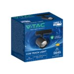 30W LED COB Σποτ Ράγας 4 Καλωδίων V-TAC Cree Chip 2845lm 6400K Μαύρο 6yrs Wty V-TAC 241606VT