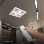 70W LED Decorative Ceiling Lamp 3in1 Dimmable With IR Remote Control White Body V-TAC – 24174