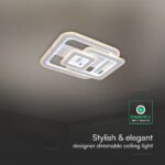 LED Φωτιστικό Οροφής Λευκό 80W CCT 6400lm Dimmable με Χειριστήριο V-TAC – 24176