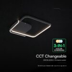 50W LED Decorative Ceiling Lamp 3in1 Dimmable With IR Remote Control Black Body V-TAC – 24180