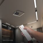 50W LED Decorative Ceiling Lamp 3in1 Dimmable With IR Remote Control Black Body V-TAC – 24180