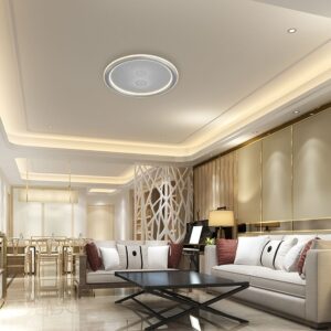 60W LED Decorative Ceiling Lamp 3in1 Dimmable With IR Remote Control Grey Body V-TAC – 24182